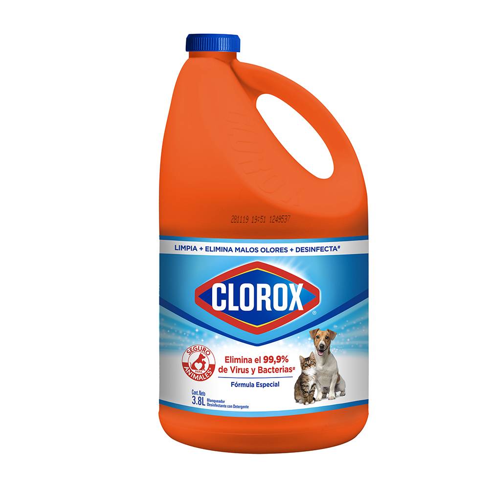 Clorox cloro y detergente seguro para mascotas