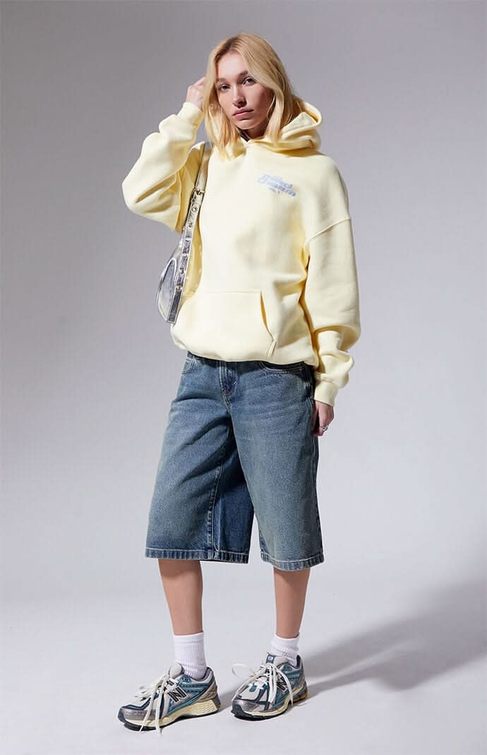 Third Charm Women's  Puff Graphic Vol. 1 Hoodie Yellow L