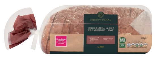 ASDA Exceptional Wholemeal & Rye Farmhouse Loaf (800g)