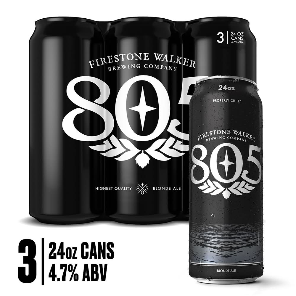Firestone Walker Brewing Company 805 Blonde Ale Beer (3 x 24 oz)
