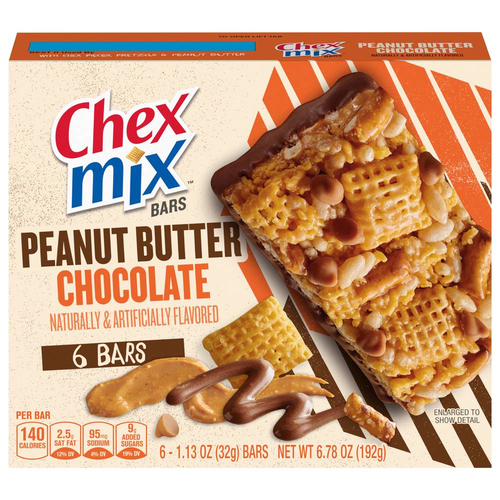 Chex Mix Peanut Butter Chocolate Bars (6.78 oz, 6 ct)