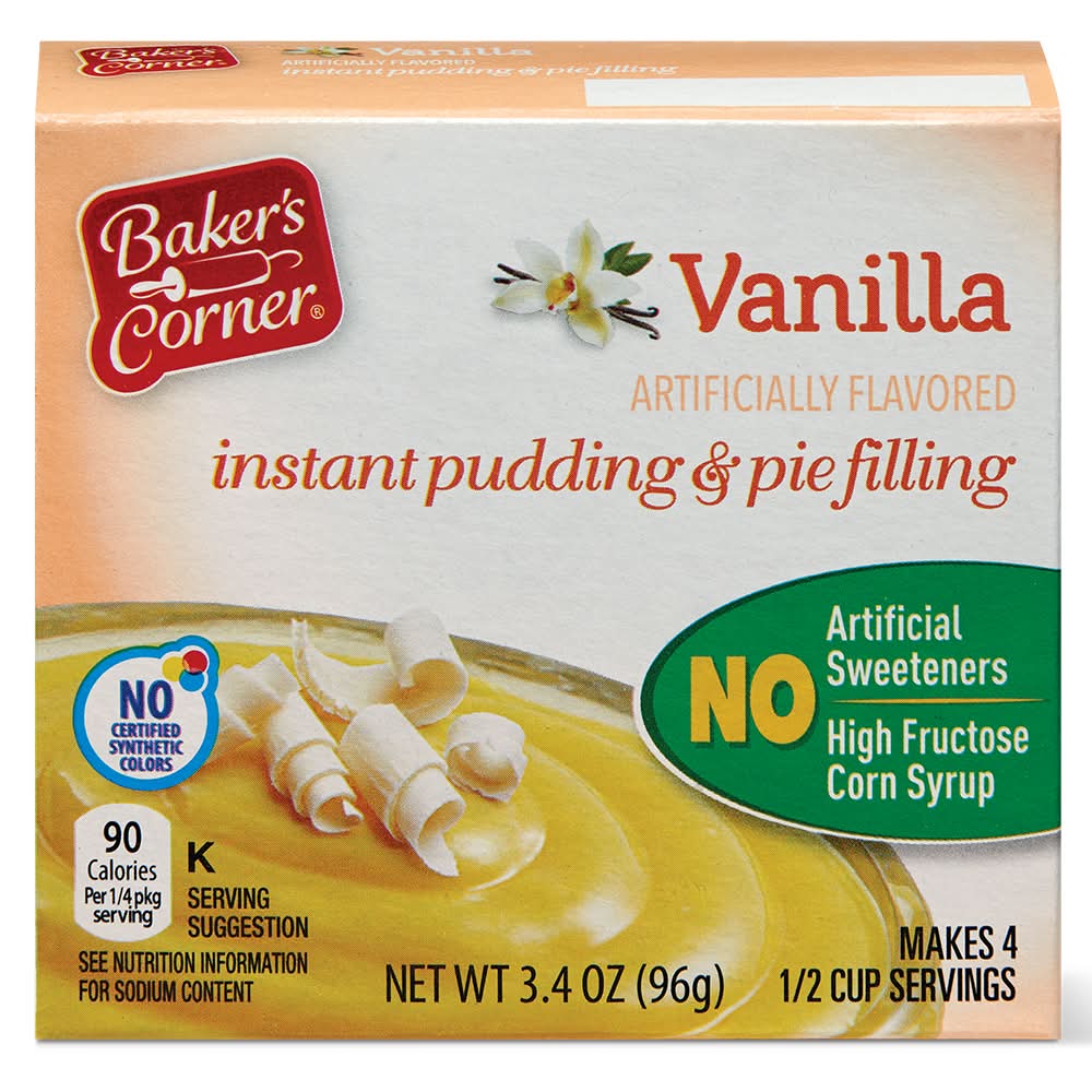 Baker's Corner Instant Pudding & Pie Filling Mix, Vanilla (3.4 oz)