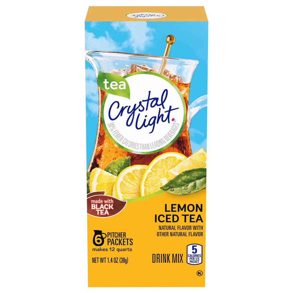 Crystal Light Lemon Iced Tea Drink Mix (6 ct, 0.23 fl oz)