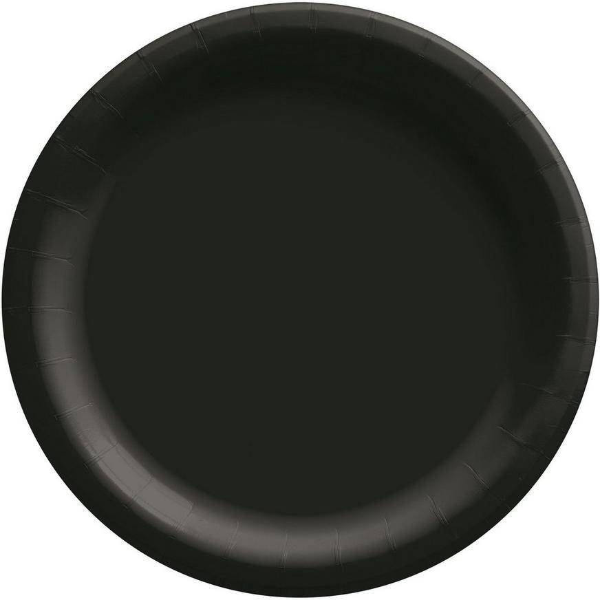 Party City Extra Sturdy Paper Dinner Plates (size 10"/black)