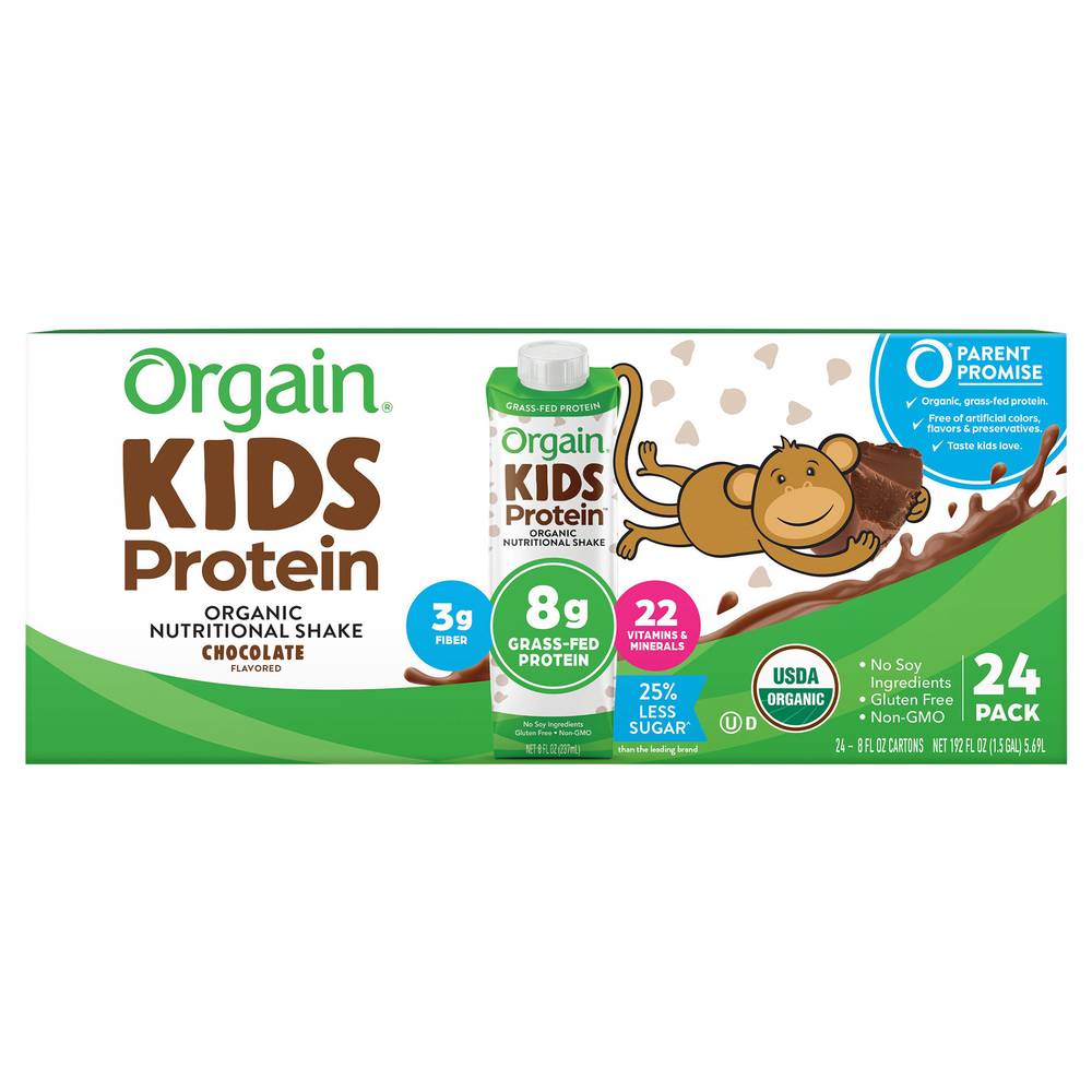 Orgain Organic Kids Chocolate Protein Shake (24 x 8 fl oz)