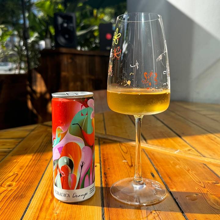 Nomadica California Skin Contact, 250 mL Canned Orange Wine (13% ABV)