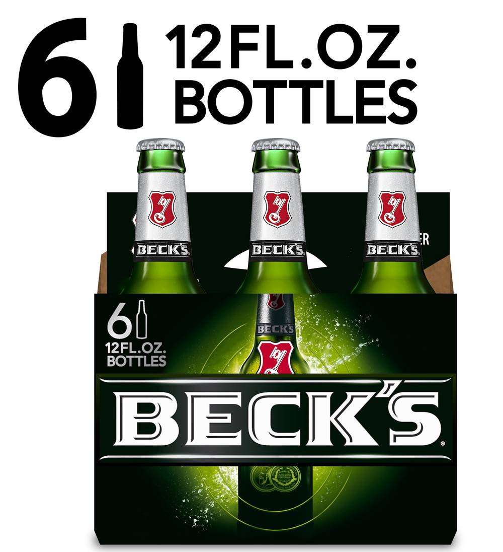 Beck's German Pilsner Beer (6 x 12 fl oz)