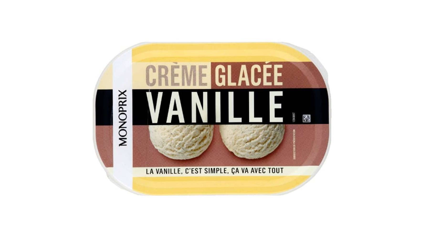 Monoprix - Crème glacée, vanille (500g)