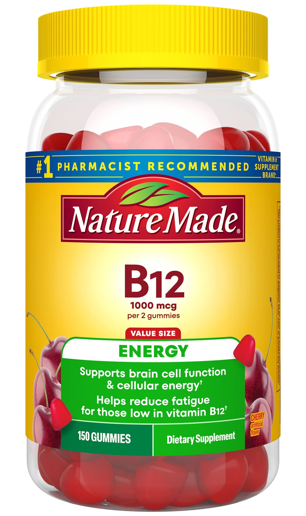 Nature Made Energy B12 Gummies 1000 Mcg Cherry & Mixed Berry (0.9 lbs)