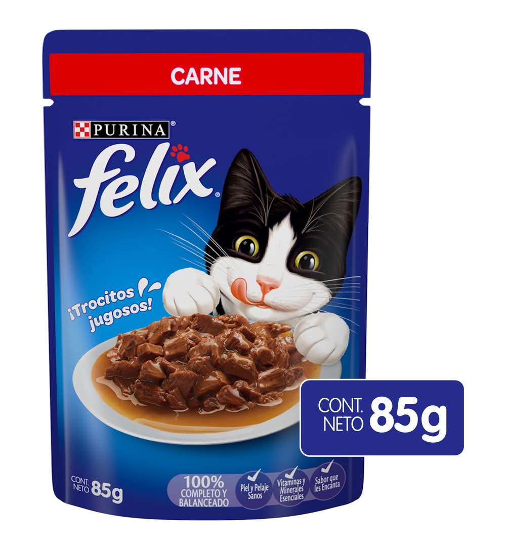 Felix · Alimento húmedo sabor carne (85 g)