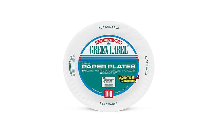 Nature's Own Green Label Paper Plates