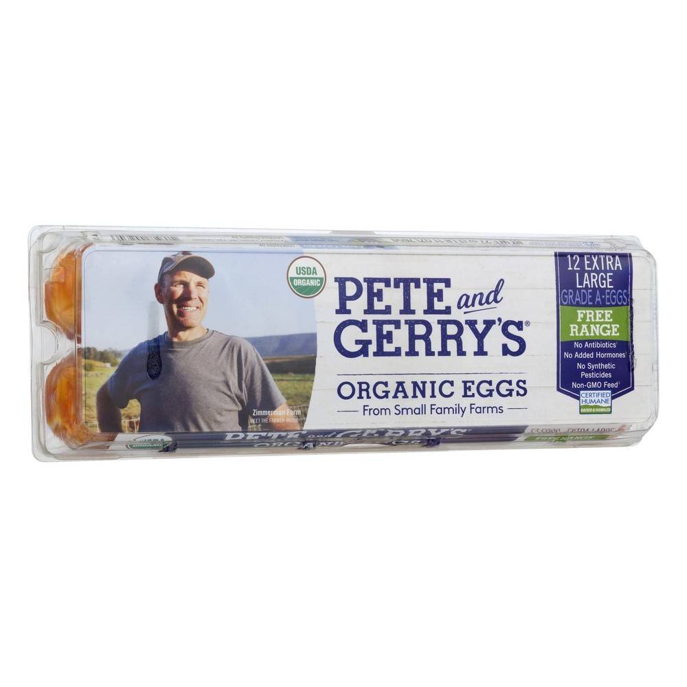 Pete and Gerry's Free Range Extra Large Organic Eggs
