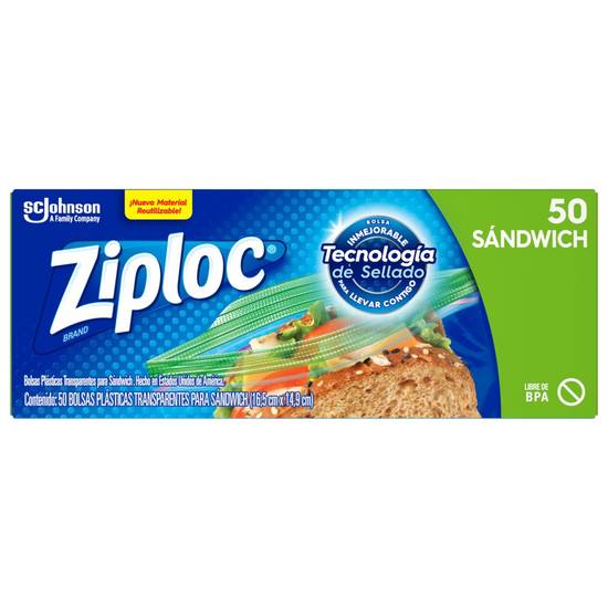 Bolsas Herméticas Ziploc Sandwich 50 pzas