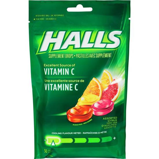 Halls Vitamin C Assorted Citrus (30 units)