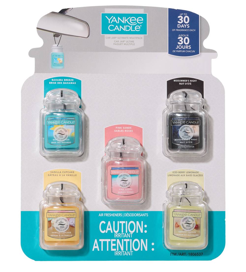 Yankee Candle Car JarDésodorisant D'Air Ultime, Ensemble De 5 / Yankee Candle Car JarUltimate Air Freshener, 5-Pack