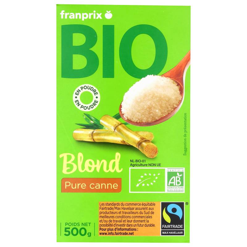 Franprix - Sucre blond pure canne (500g)