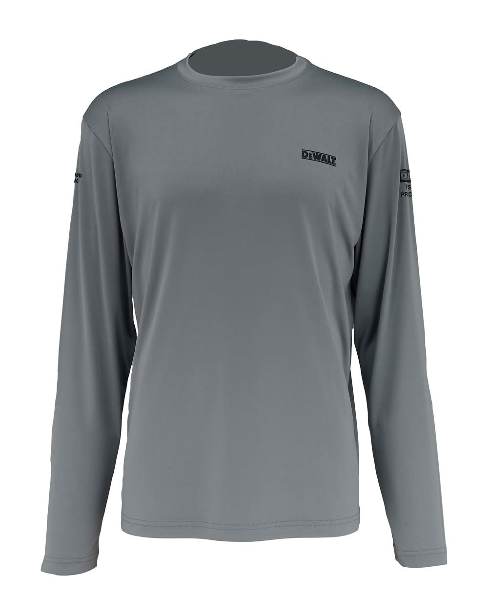DeWalt Men's Gray Light weight Knit Long sleeve Solid T-shirt ( L )