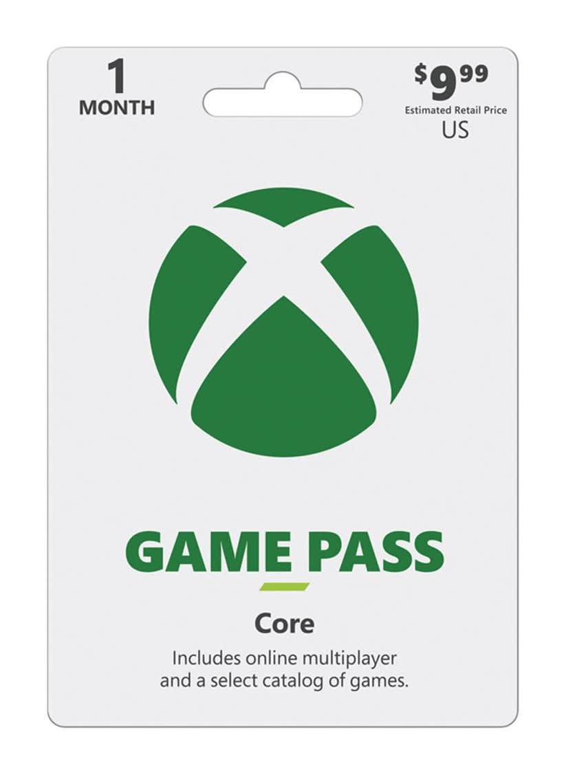Xbox Core 1 Month Game Pass Card