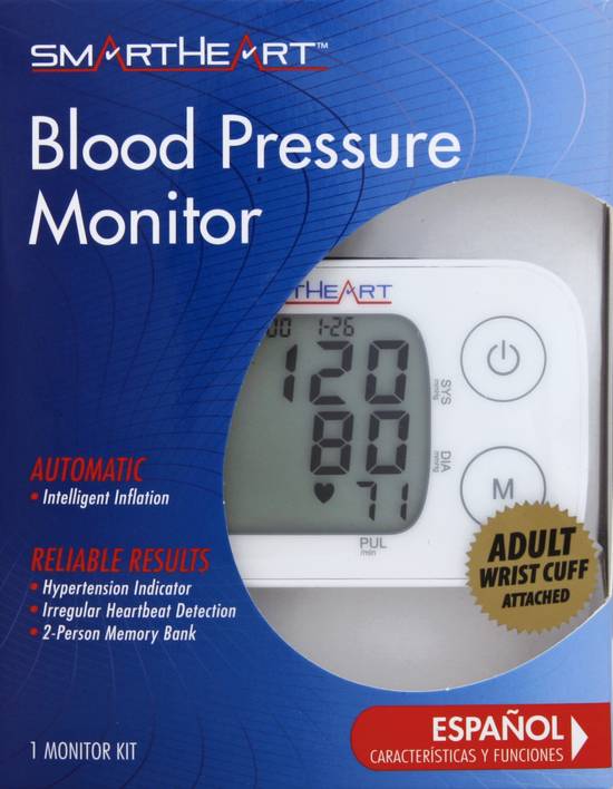 Smart Heart Automatic Wrist Digital Blood Pressure Monitor