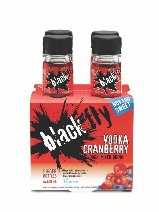 Black Fly · Vodka Cranberry Mixed Drink (4 x 400 mL)