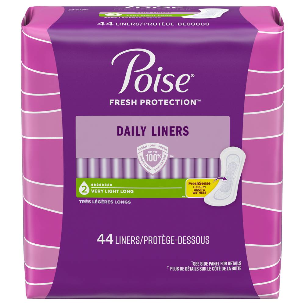 Poise Long Length Very Light Daily Liners (9.6 oz)