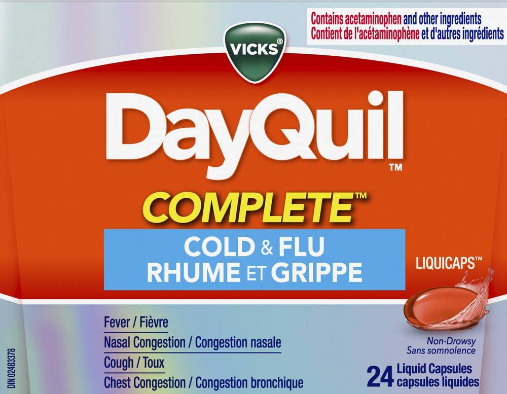 Vicks Dayquil Complete Cold & Flu Liquid Capsules Delivery Near Me