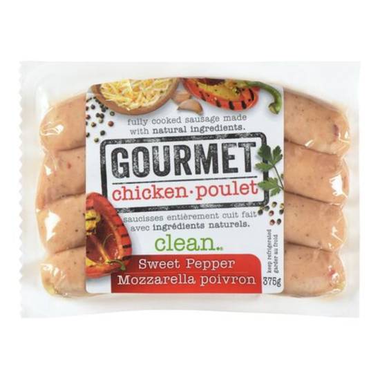 Clean Mozzarella and Red Pepper Chicken Sausages (375 g)