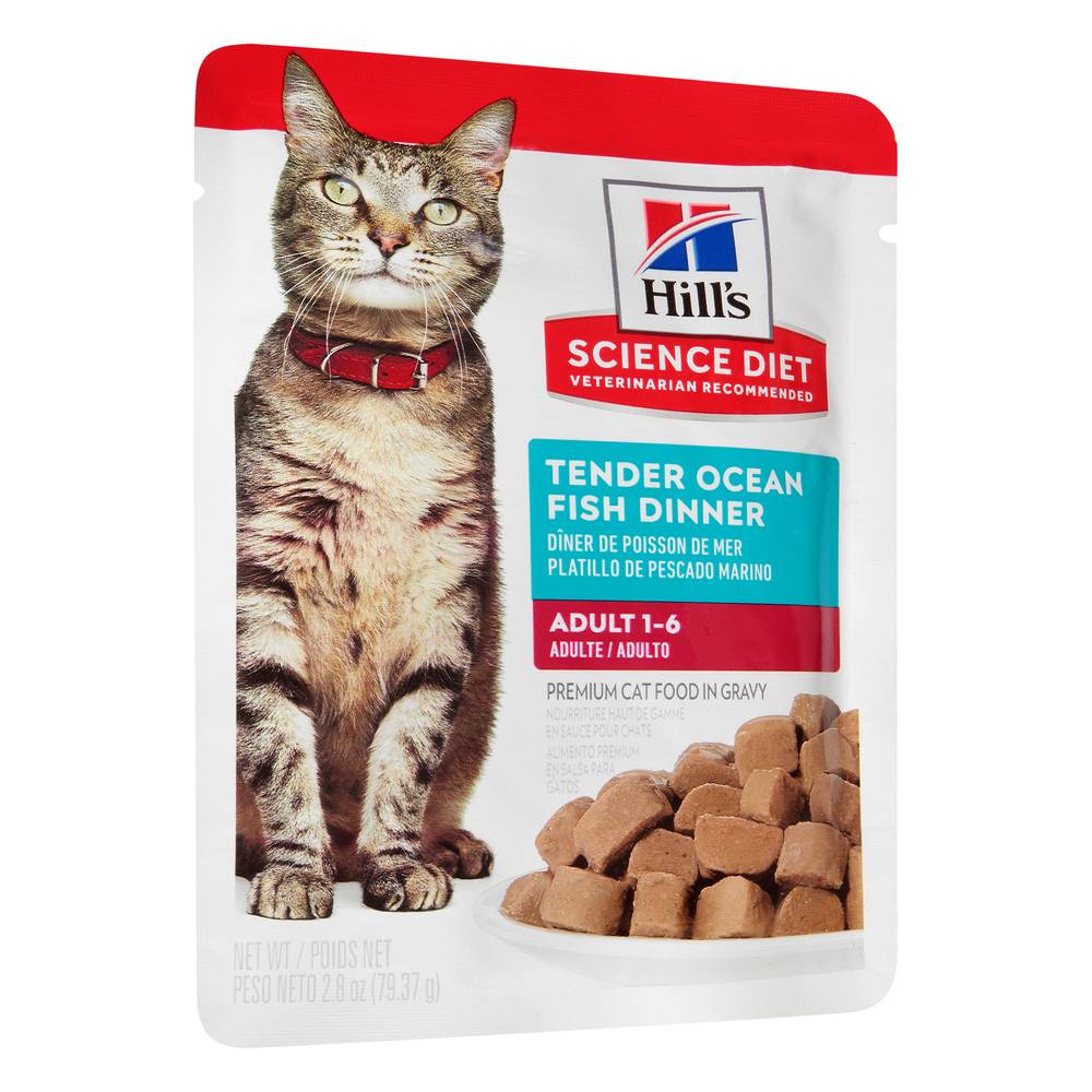 Hill's Science Diet Premium Adult 1-6 Tender Ocean Fish Dinner Cat Food in Gravy