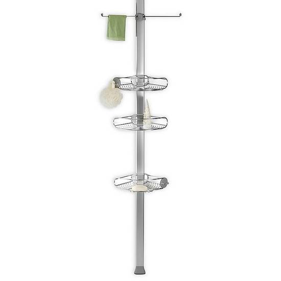 simplehuman® 4-Tier Stainless Steel Tension Pole Shower Caddy