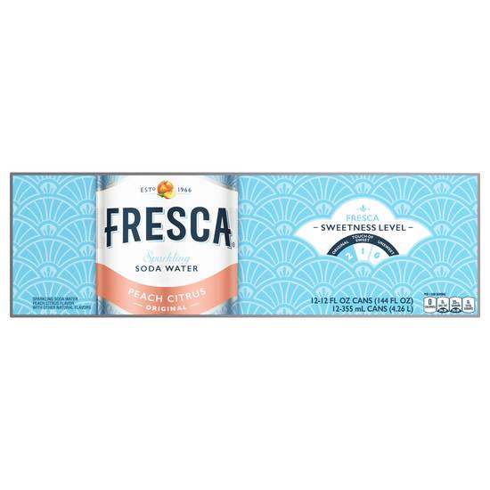 Fresca Original Sparkling Peach Citrus Soda Water (12 ct, 12 fl oz)