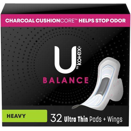 U by Kotex Balance Ultra Thin Pads With Wings Heavy (160 g)