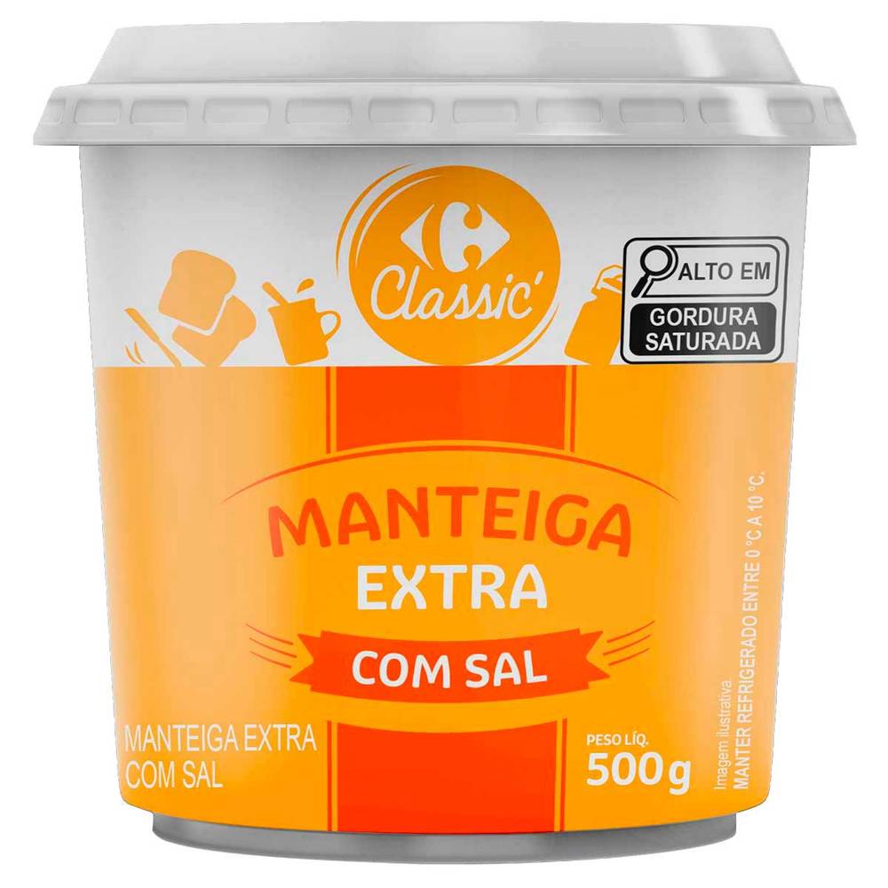 Carrefour mp manteiga com sal (500g)
