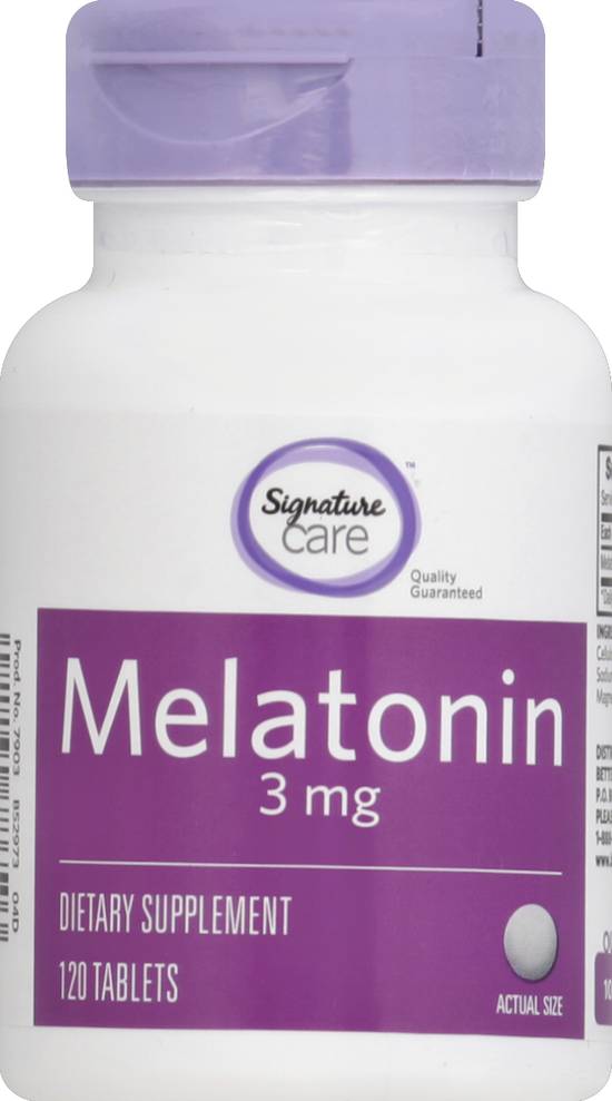 Signature Care Melatonin 3Mg Sleep Aid (120 ct)