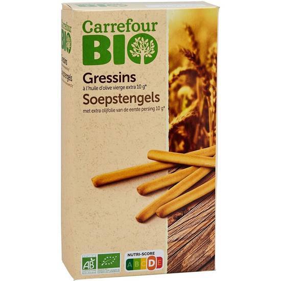 Carrefour Bio - Gressins à l'huile d'olive vierge extra (125g)