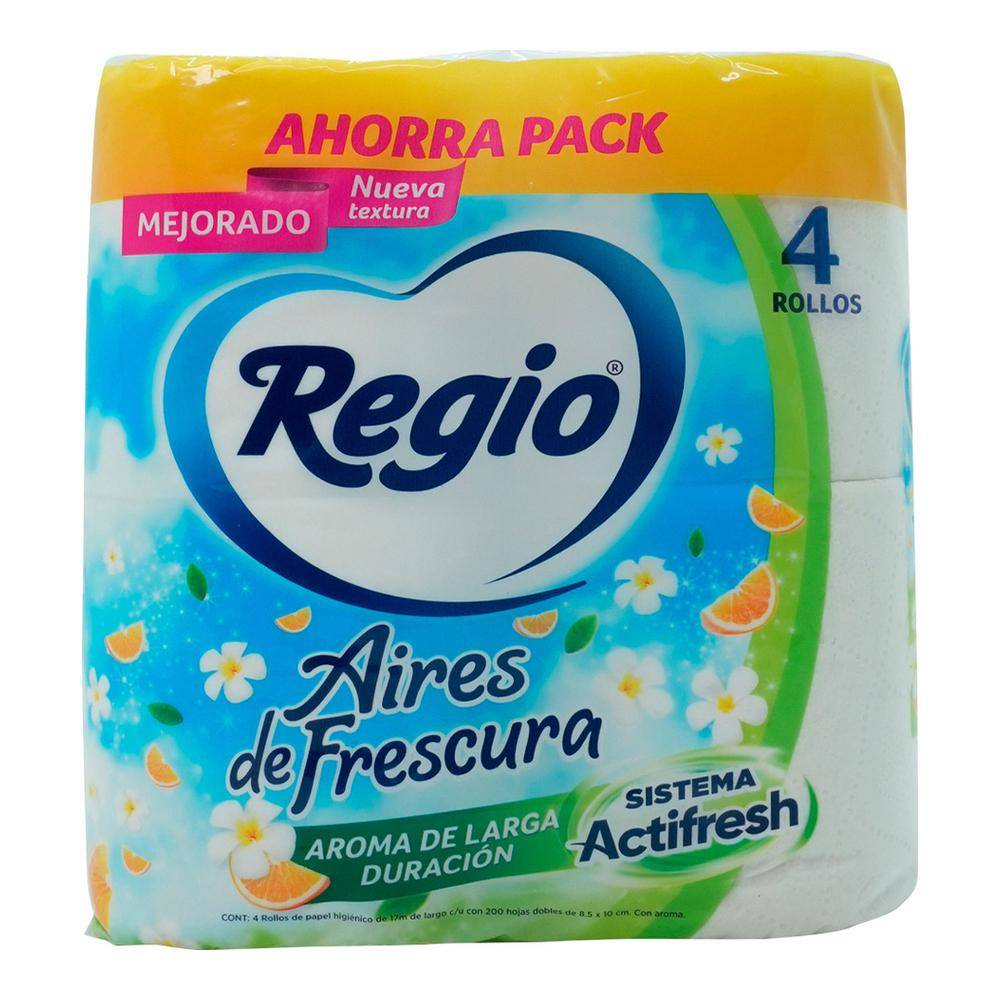 Regio papel higiénico aires de frescura (pack 4 rollos)