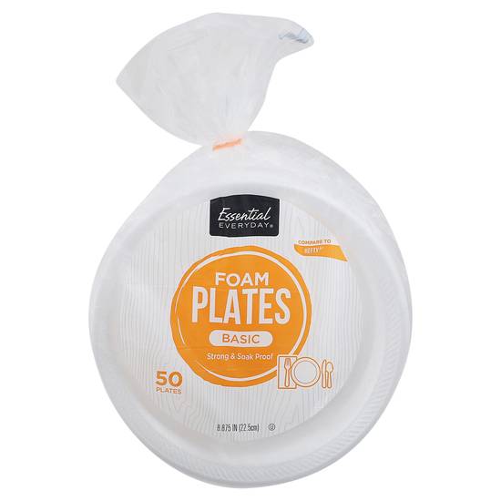 Essential Everyday 8.8" Casual Foam Plates (50 ct)
