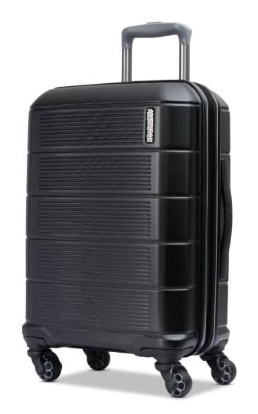 American Tourister Stratum Carry on Suitcase With 4 Wheeled Spinner, 20 in, Jet Black