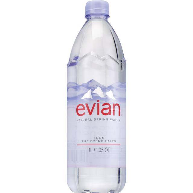 Evian Drinking Water SPRING Single 1 Liter Bottle