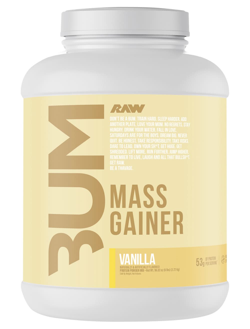 RAW Bum Mass Gainer, Vanilla (96.02 oz)