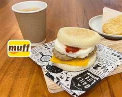 手作りパティのイングリッシュマフィンサンド　muff-まふ- English muffins with homemade patties　muff