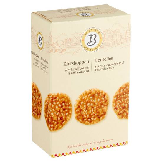 Les Belges Dentelles à la Cassonade de Candi & Noix de Cajou 75 g
