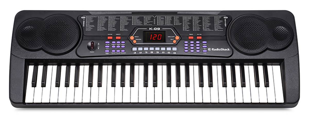RadioShack · Piano eléctrico k-09 127v, negro