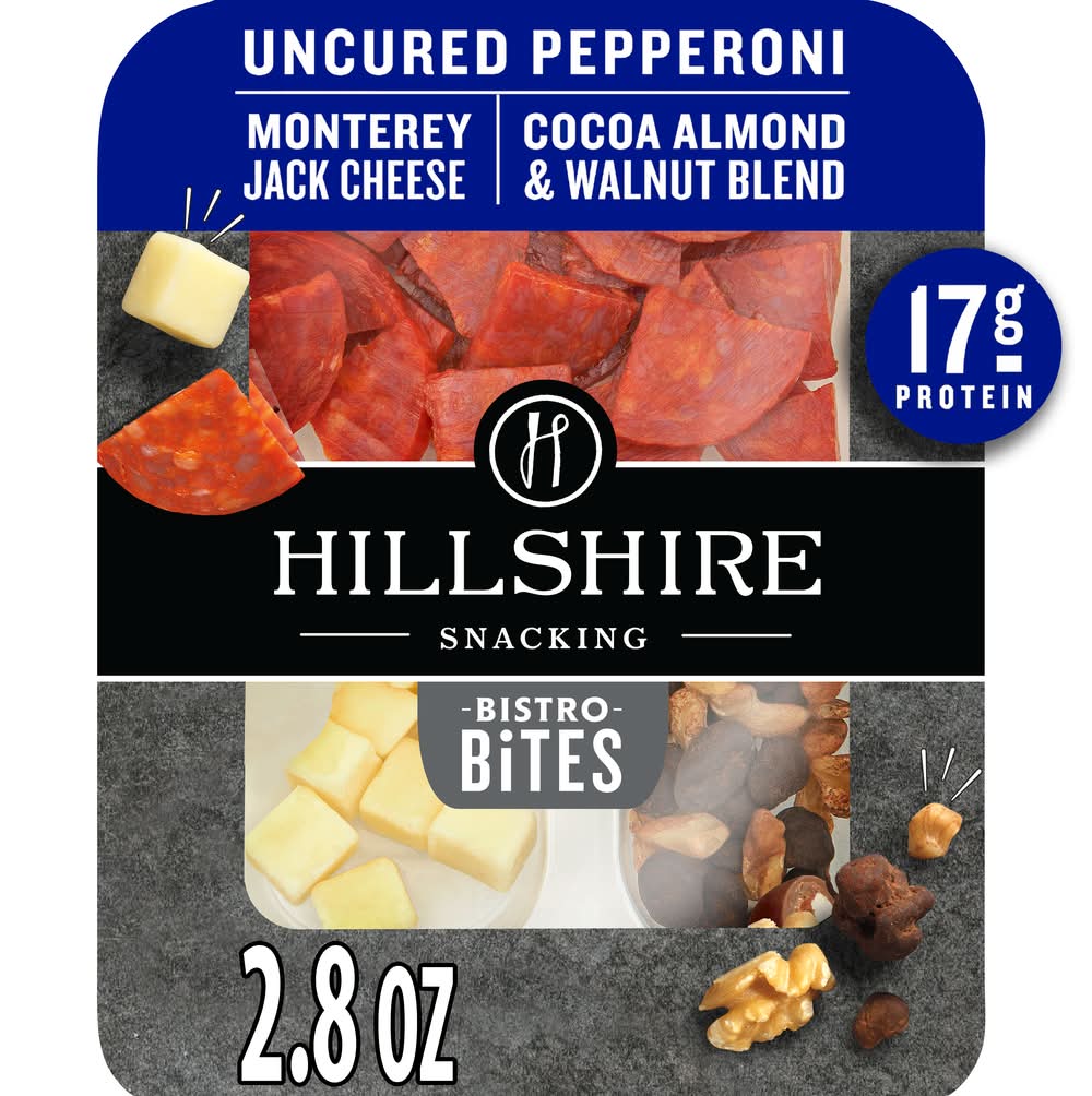 Hillshire Bistro Bites Uncured Pepperoni Cheese & Nuts Snacking (79.38 g)