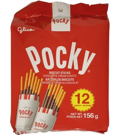 Glico Pocky Chocolate Cream Coated Biscuit Sticks (156 g, 12 ct)
