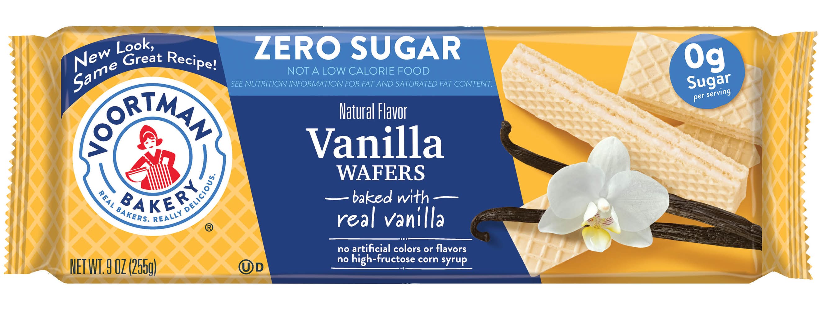Voortman Bakery Zero Sugar Wafers, Vanilla (9 oz)