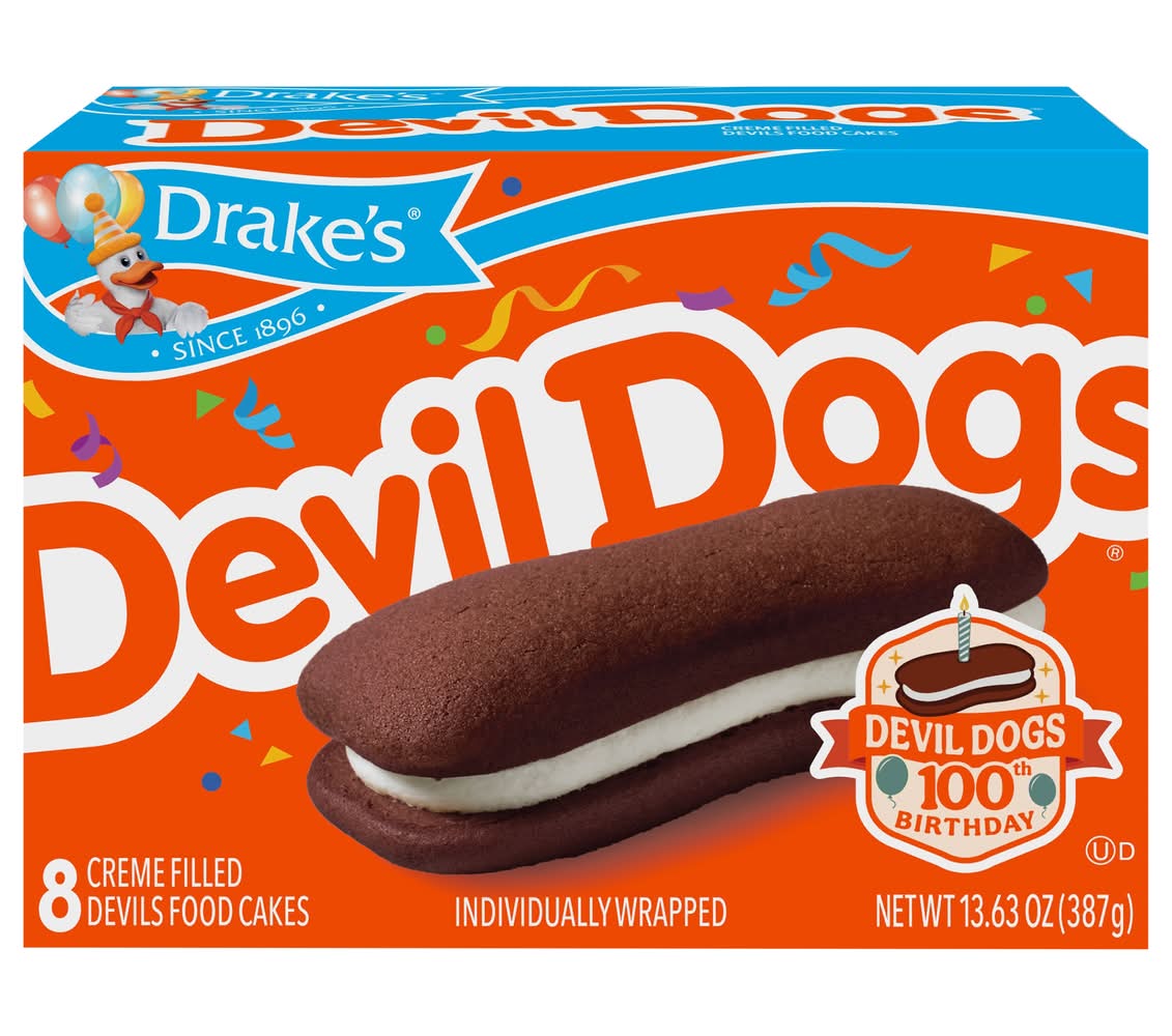 Drake's Creme Filled Snack Cakes, Devil Dogs (13.63 oz, 8 ct)