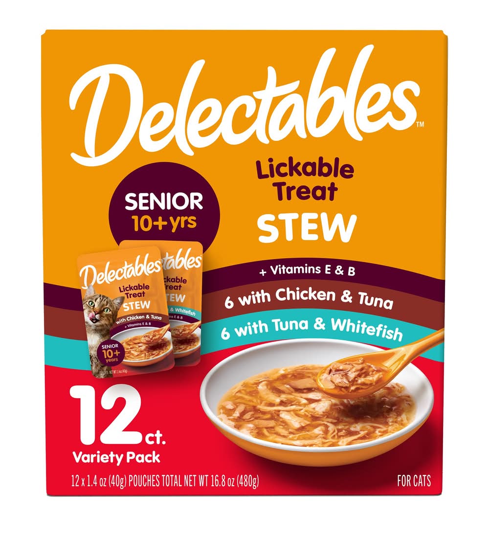 Hartz Delectables™ Stew Senior Cats Variety Pack Cat Treats (Size: 16.8 Oz)