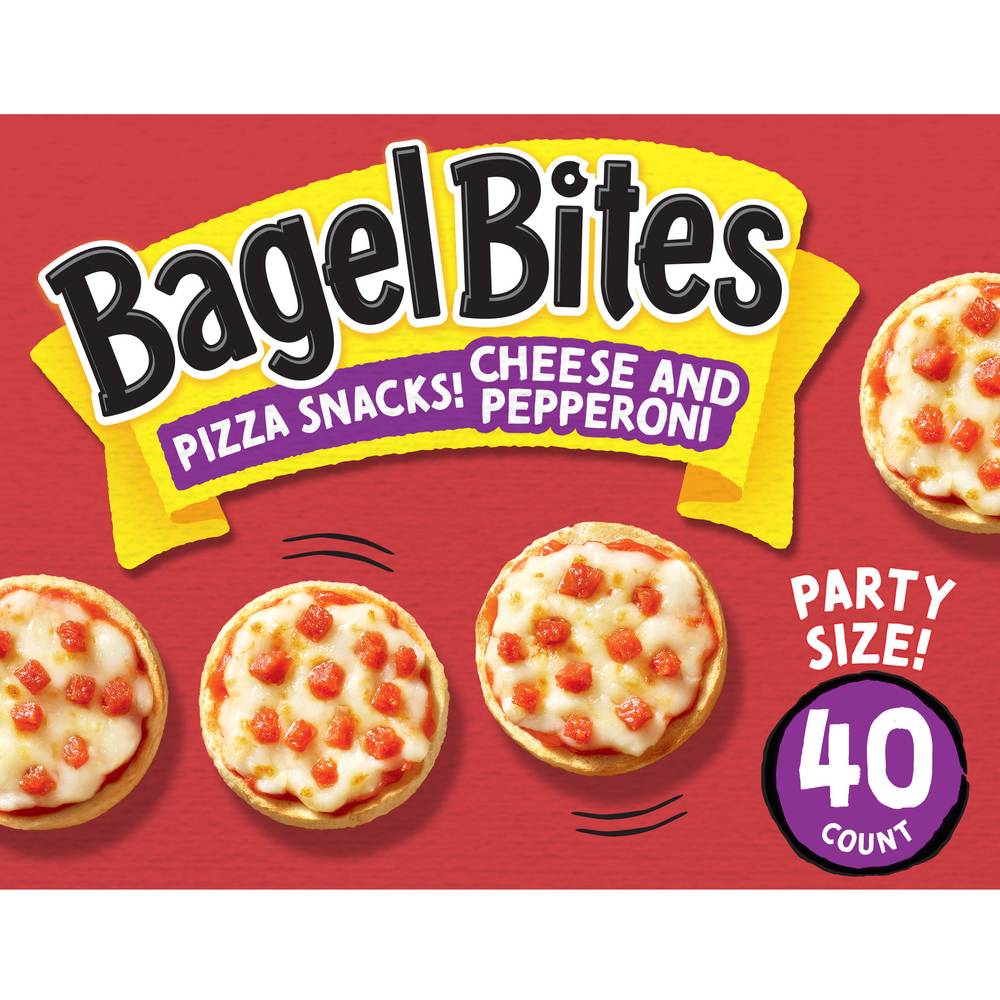 Bagel Bites Party Size Piza Snacks, Cheese-Pepperoni (31.1 oz, 10 ct)