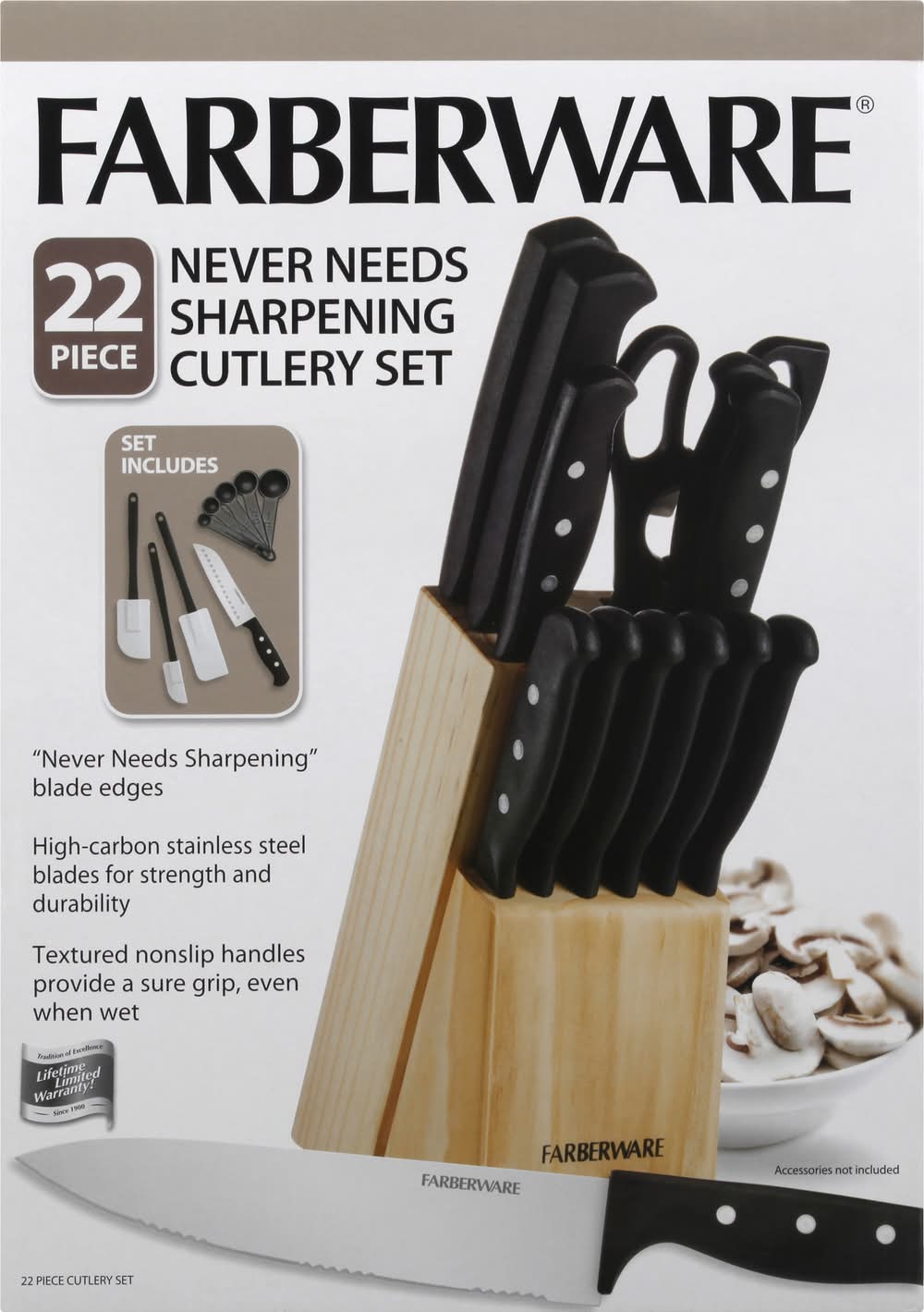 Farberware Never Needs Sharpening Cutlery Set (22 ct)