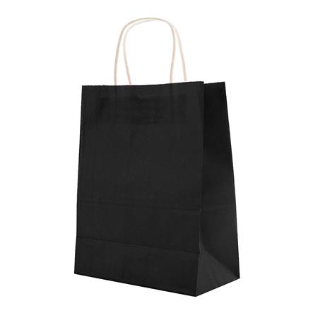 Bolsa de papel para regalo grande 27x21x11cm - negro (1pz)